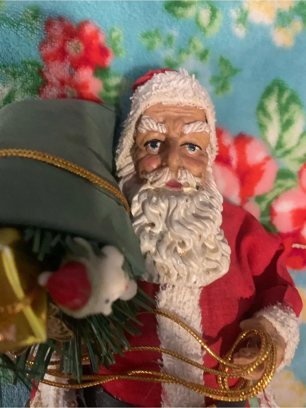 Vintage Clothtique Possible Dreams Standing Santa With Toy Sack